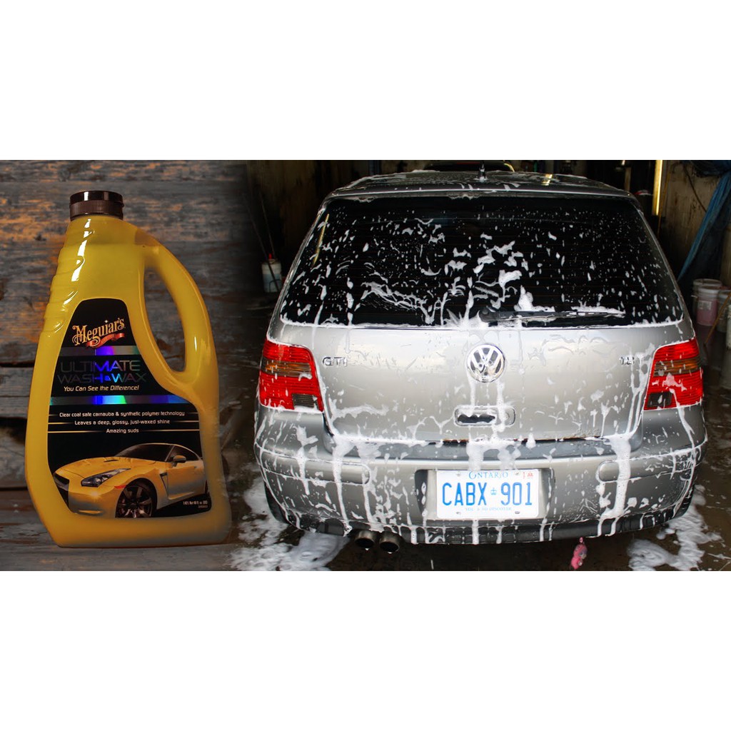 Meguiar's Xà phòng rửa xe dòng cao cấp Ultimate - Wash &amp; Wax, G17748, 1,4L TẶNG BAO TAY XÚC TUA chamsocxestore