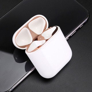 Miếng dán chống bụi kim loại mạ vàng siêu mỏng chống bụi cho phụ kiện tai nghe bluetooth AirPod 1/2 và Pro,inpods 12,i12