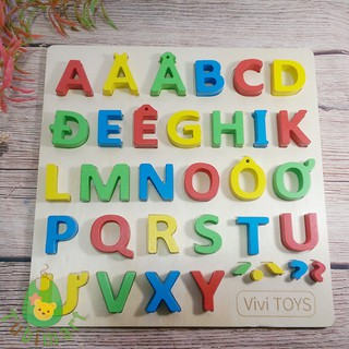 [Mã SHOPTUB10 giảm 10k đơn từ 150k]Đồ chơi lắp ghép Bảng chữ cái tiếng Việt nổi Vivitoys