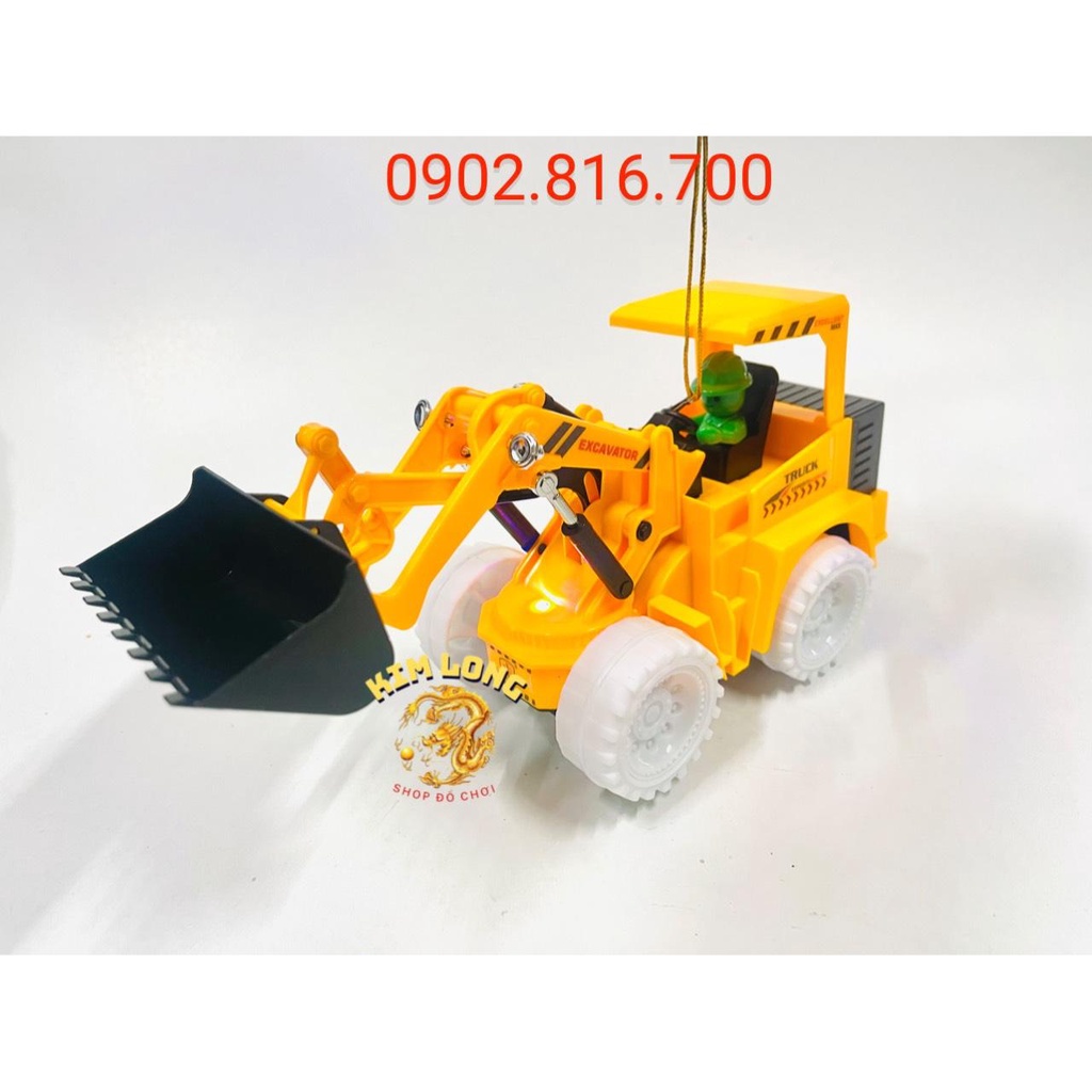 Đồ chơi lồng đèn trung thu cho bé hình XE CÔNG TRÌNH XE XÚC CÁT tặng pin có đèn và nhạc quà tặng trung thu cho bé