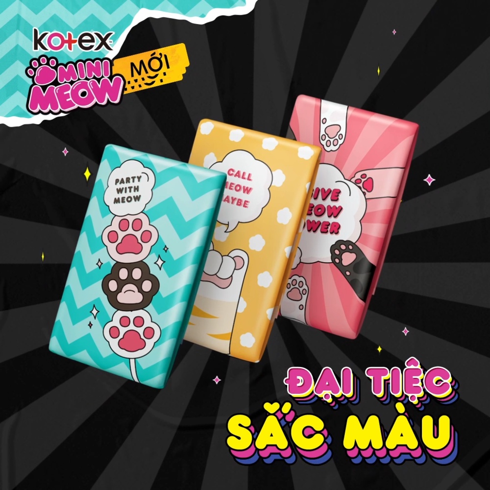 Băng vệ sinh Kotex Siêu Mềm Siêu Mỏng Cánh Mini Meow 24cm