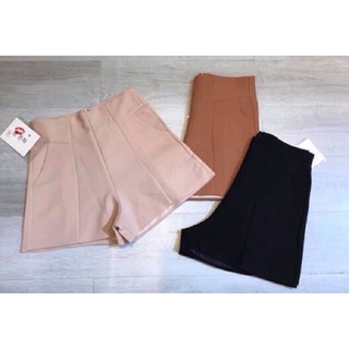 Quần Short Cạp Liền Eo Cao Khoá Sau