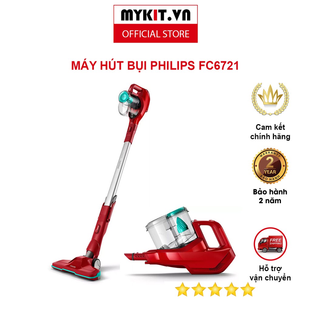 Máy hút bụi không dây dạng cán Philips FC6721 - MYKIT.VN