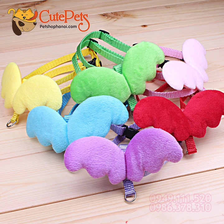 Dây dắt kèm yếm gắn cánh thiên thần cho thú cưng - CutePets