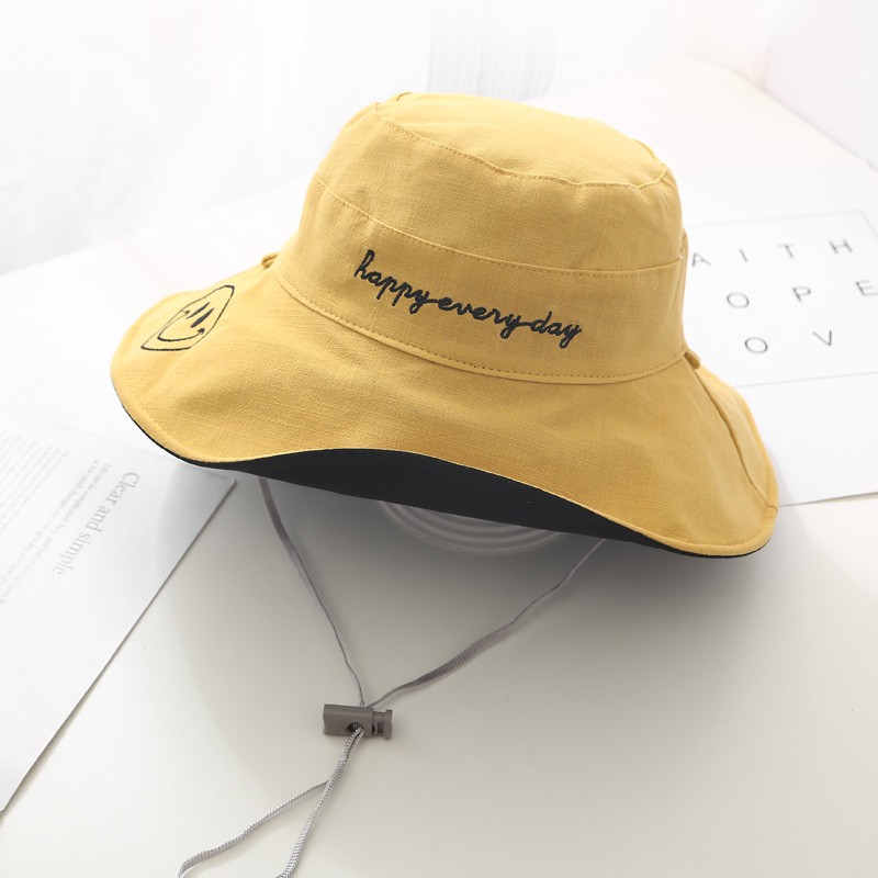 Mũ Bucket Chống Nắng Phong Cách Hàn Quốc Cho Bé Gái