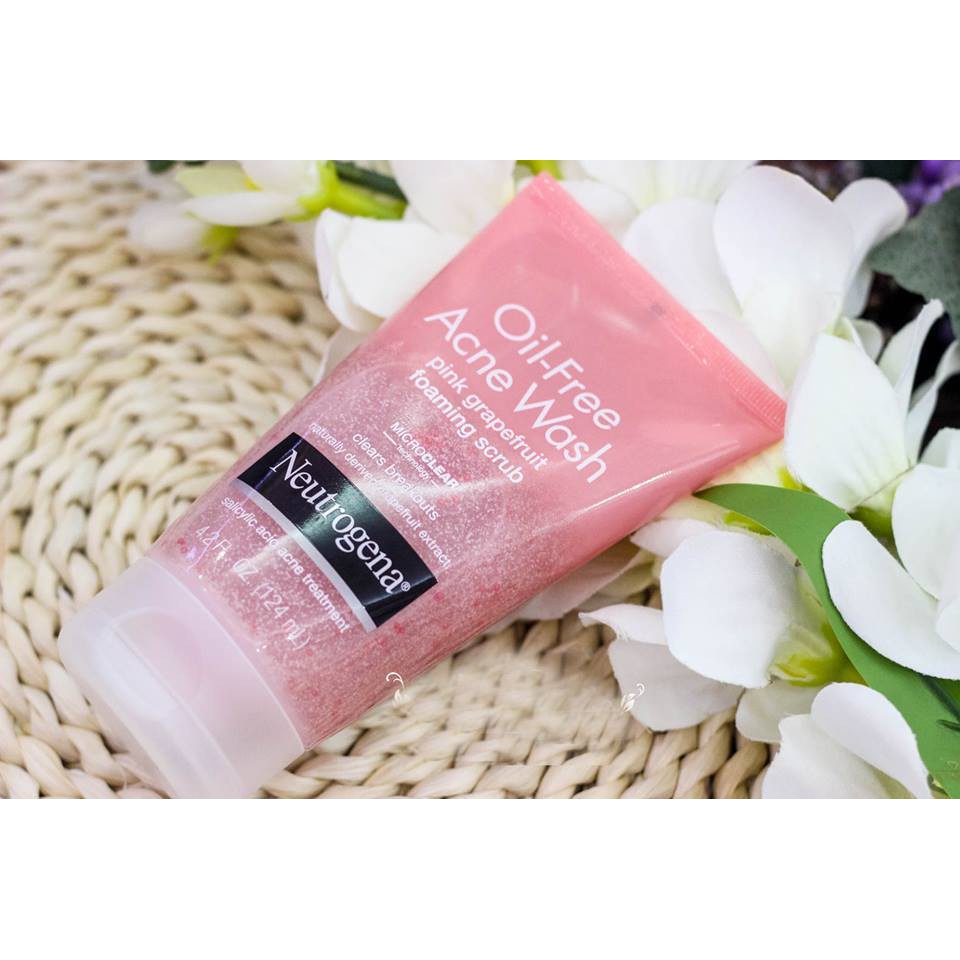 Sữa Rửa Mặt NEUTROGENA Oil Free Acne Wash Pink Grapefruit Scrub  _ Ntg028srm
