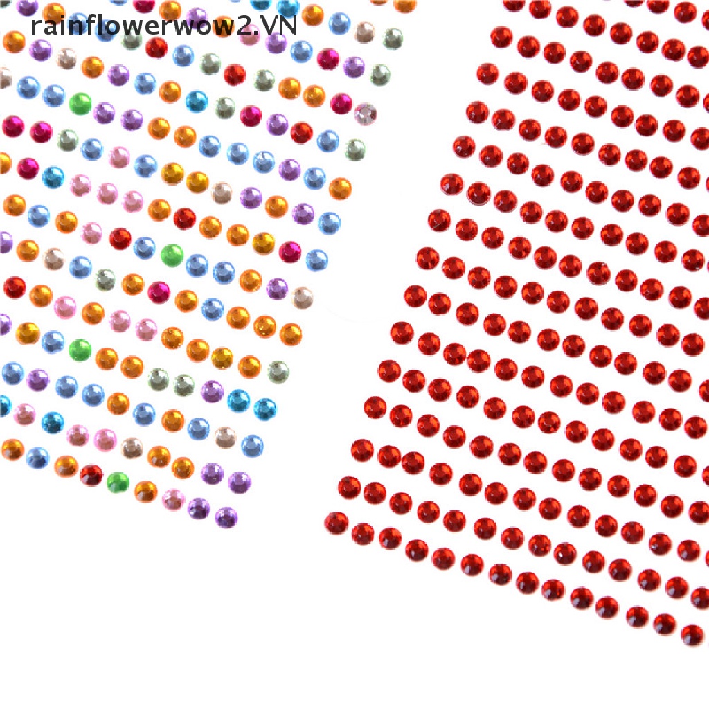 Bộ 750 Hạt Đá 3mm Tự Dính Trang Trí Điện Thoại / Xe Hơi Đa Dụng