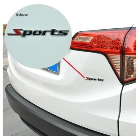 [HÀNG MỚI VỀ BÁN RẺ LẤY TƯƠNG TÁC] Logo kim loại SPORT 3D cao cấp gắn ô tô xe hơi xe máy
