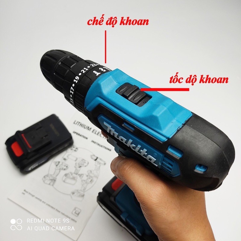 [Chính Hãng ] Máy Khoan Pin, Bắn Vít Makita 26V - 3 Chế Độ Khoan - Bộ Phụ Kiện 24 Chi Tiết Đi Kèm