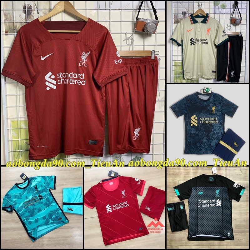Áo Bóng Đá CLB Liverpool 2022,2021 - Chuẩn Mẫu Thi Đấu - Vải Polyester Hàng Thái Gai Lưới Nhập Âu