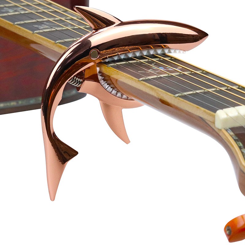 Capo Guitar cá mập cao cấp dành cho đàn ghita acoustic, classic Habatha