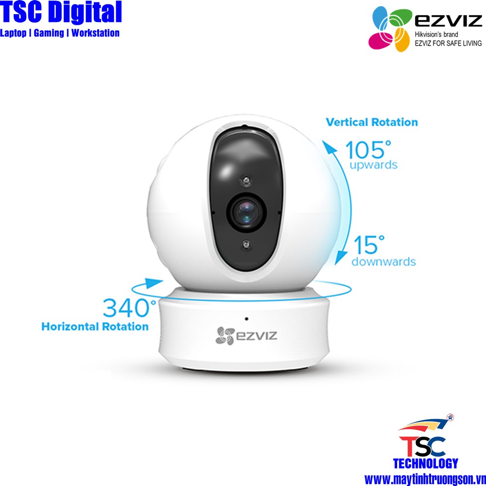 Camera IP Wifi EZVIZ CS-CV246/ 1MP & CS-C6N 2MP | Chính Hãng Kèm Thẻ Lưu Trữ 128Gb