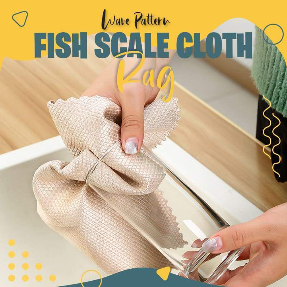 Khăn vải vảy cá sợi nhỏ lau chén đĩa làm sạch kính không để lại dấu vết/ không dính dầu mỡ cho nhà bếp/ nhà tắm