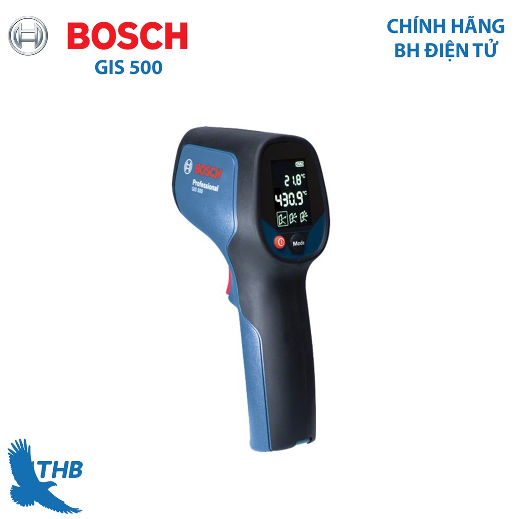 Máy đo nhiệt độ Bosch GIS 500 đo lên đến 500 độ cho thiết bị nguồn nhiệt, hàng chính hãng bảo hành điện tử 6 tháng