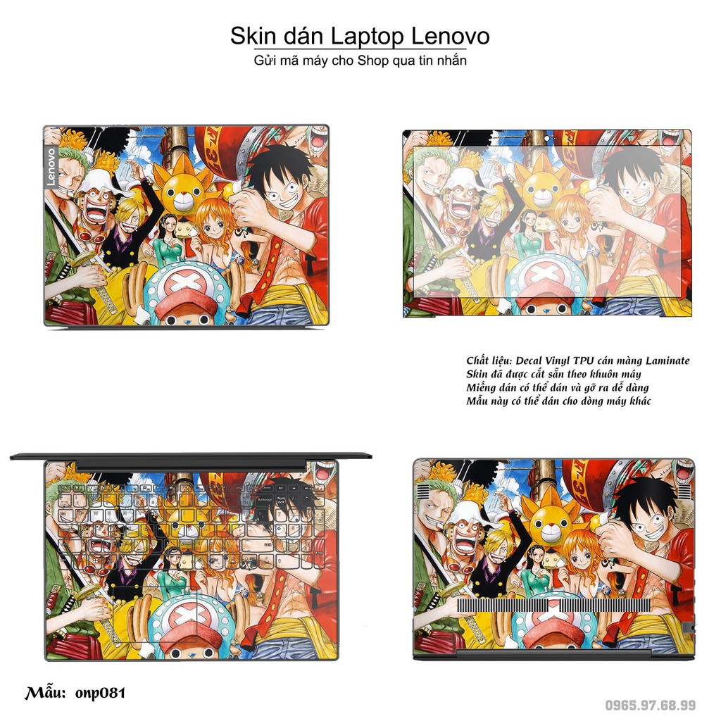 Skin dán Laptop Lenovo in hình One Piece _nhiều mẫu 7 (inbox mã máy cho Shop)