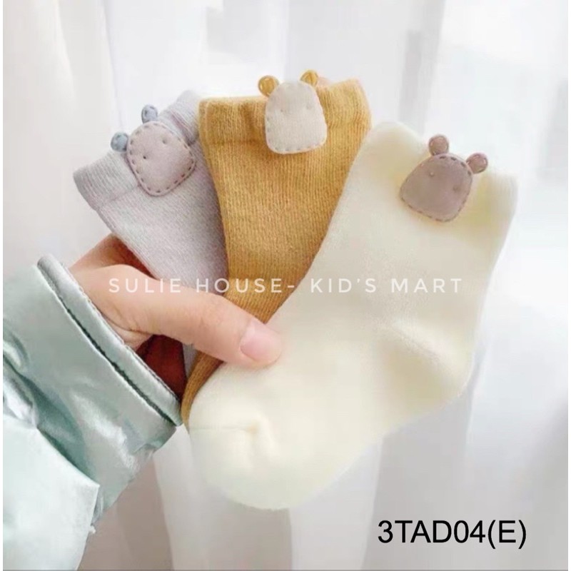 Set 3 đôi tất cổ cao chống trượt 3TAD04
