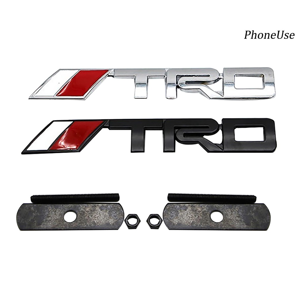 Pu Miếng Dán Chữ TRD Bằng Kim Loại Trang Trí Lưới Tản Nhiệt Cho Xe Toyota