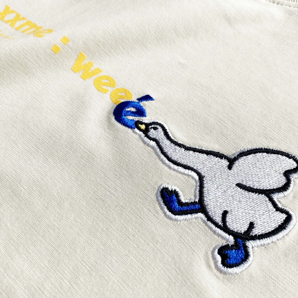 Áo thun | Áo phông nam nữ thoáng mát cao cấp Weeé Crash Tee – XXME - Beige màu be, cổ tròn, thoáng mát