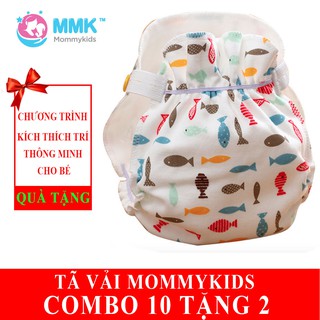 [MUA 10 TẶNG 2] Tã Vải Mommykids Freesize Cho Bé Từ Sơ Sinh đến 24 Tháng