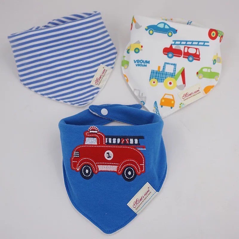 Set 3 yếm Mom's care cho bé trai/bé gái