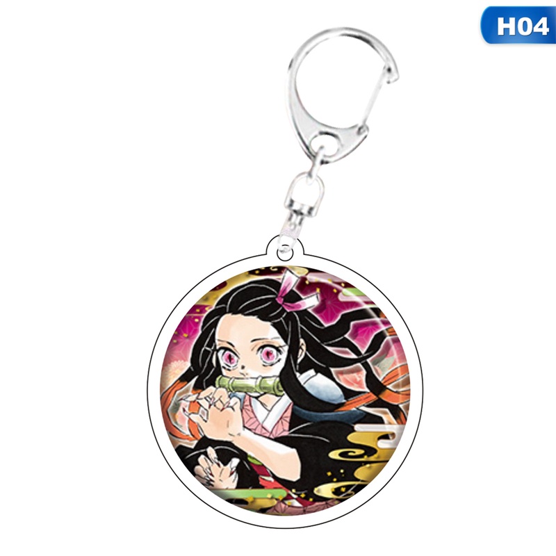 Móc Khóa Nhựa Acrylic Họa Tiết Thanh Gươm Diệt Quỷ Dùng Làm Quà Tặng