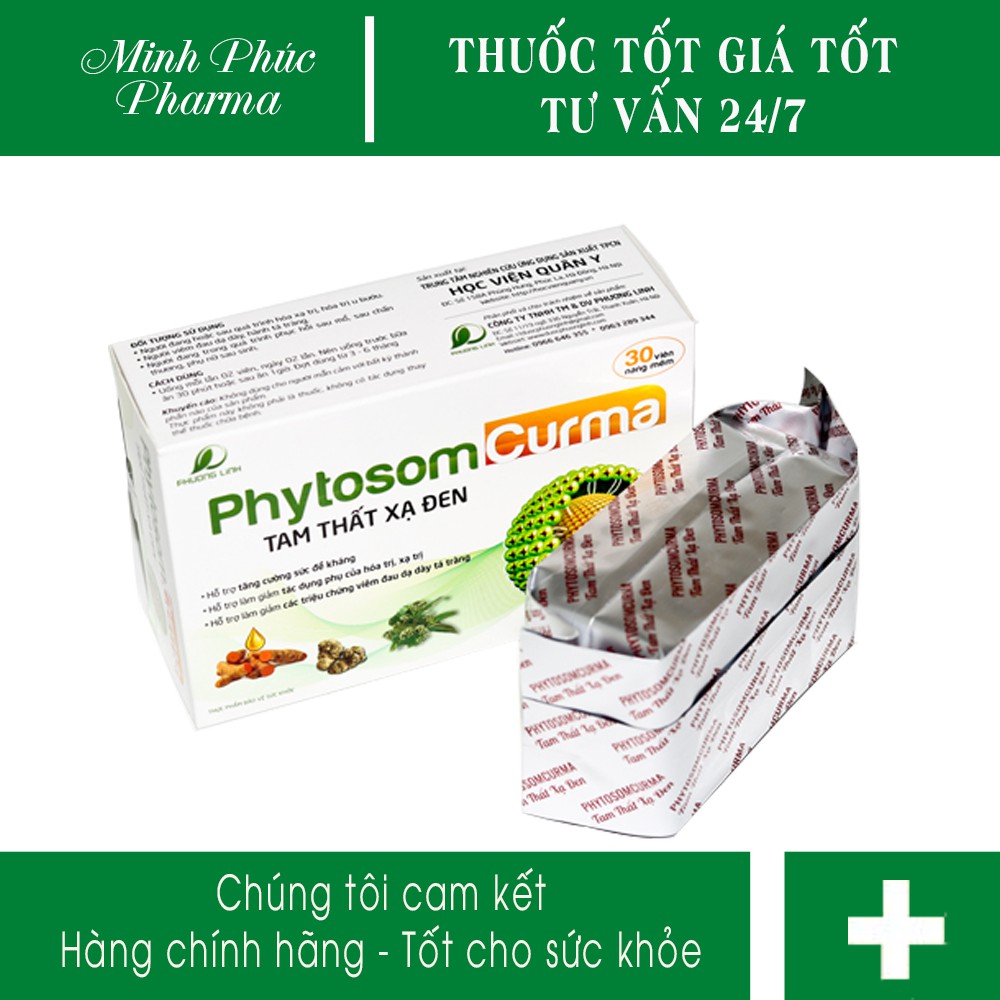 Phytosom curma tam thất xạ đen - Học viện quân y dứt điểm dạ dày đại tràng tăng cường sức đề kháng