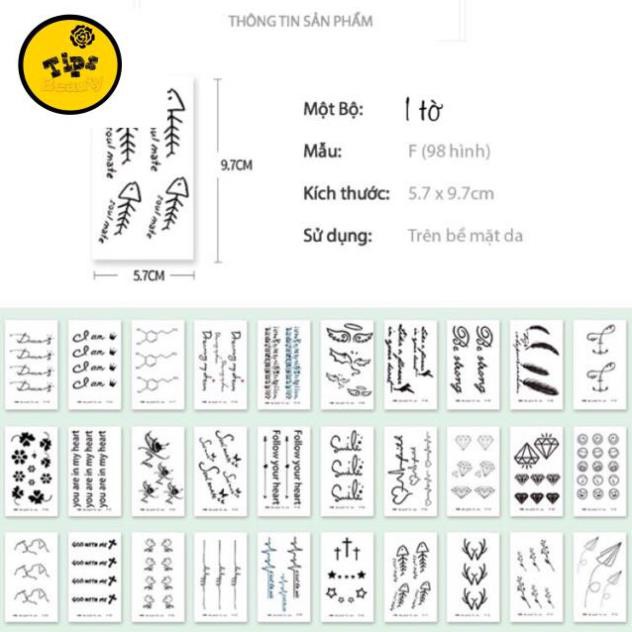 Hình Xăm Dán Mini - Hình Xăm Tattoo Cao Cấp - Dcpxtrangphamsg