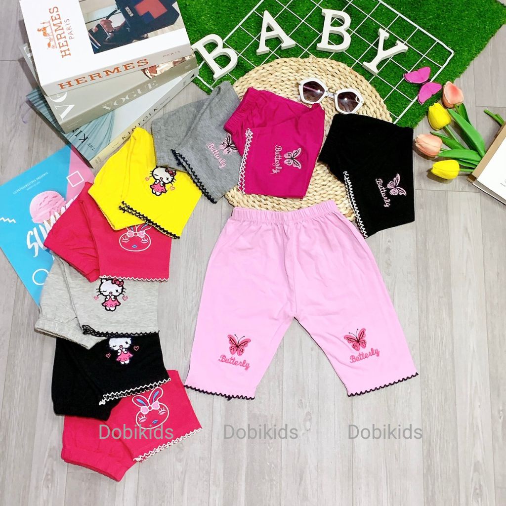 Quần legging lửng cho bé cotton SG loại 1 co giãn mềm mịn 9-22kg