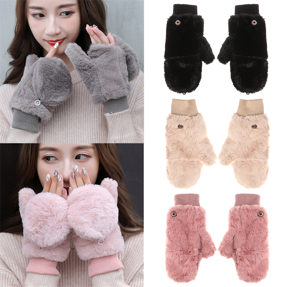 Găng Tay Lông Giữ Ấm Thời Trang Cho Nữ