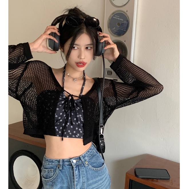 QADCOL Áo khoác cardigan QADCOL cổ chữ V chống nắng thời trang cao cấp dành cho nữ