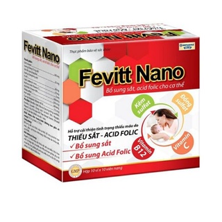 Viên sắt uống FEVITT NANO bổ sung sắt, acid folic cho cơ thể