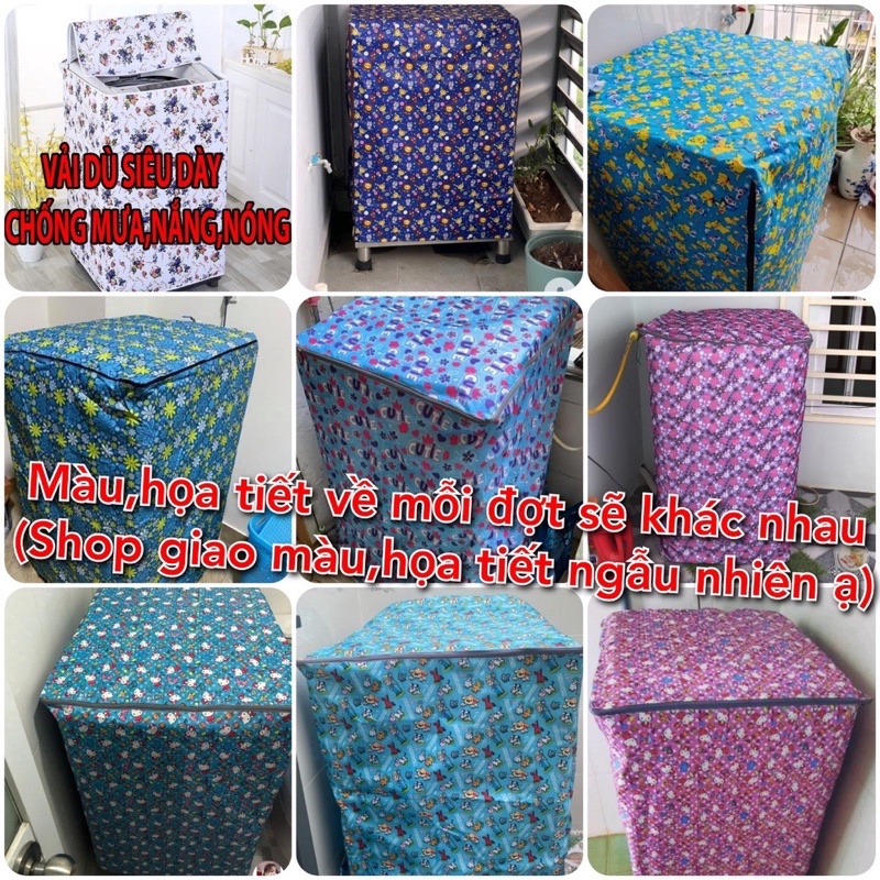 Áo bọc máy giặt cửa trên Quang Nghĩa bằng vải dù loại 7-10kg