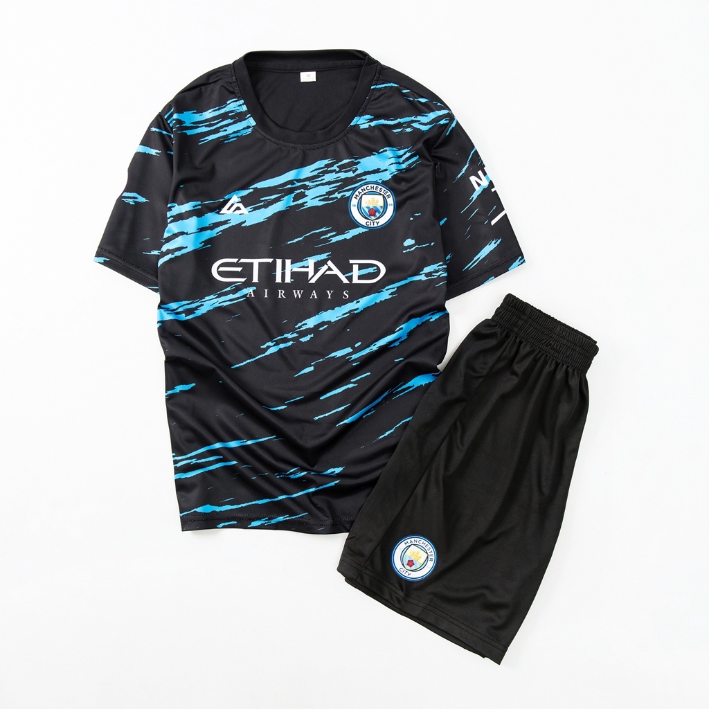 Bộ bóng đá nam, nữ chất thun lạnh  câu lạc bộ ManCity MC