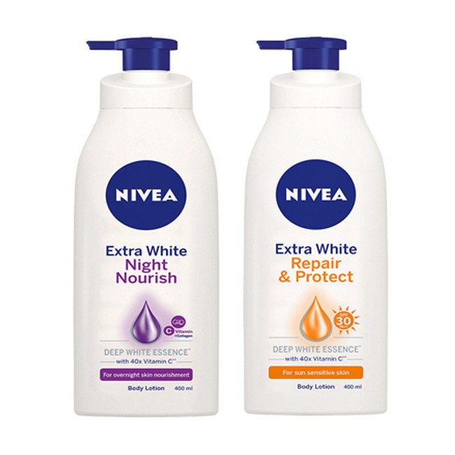 Bộ 4 Sữa dưỡng thể trắng da Ngày & Đêm NIVEA ( 350ml/2 chai + 400ml/2 chai )