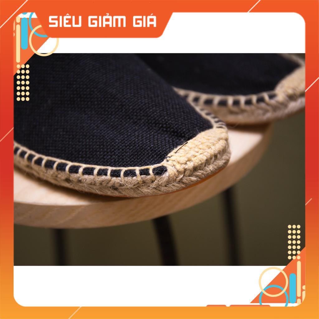 Giày lười vải đế cói nam nữ cao cấp unisex, sục slip on thời trang, đi biển, du lịch, dạo chơi mùa hè | BigBuy360 - bigbuy360.vn