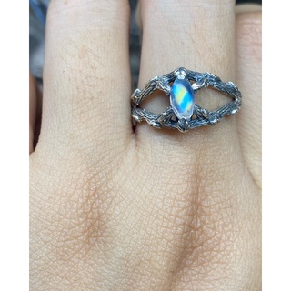 nhẫn bạc 950 moonstone!