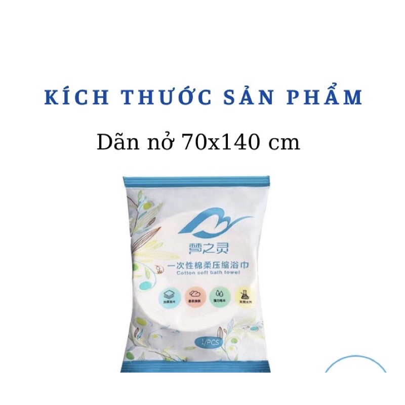 Khăn tắm nén dùng đi du lịch,dã ngoại,tiện dụng 70*140cm