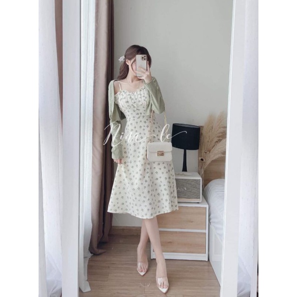 BIGSIZE ĐẦM HOA KÈM KHOÁT THEO MÀU XINH XINH Không có lót | BigBuy360 - bigbuy360.vn