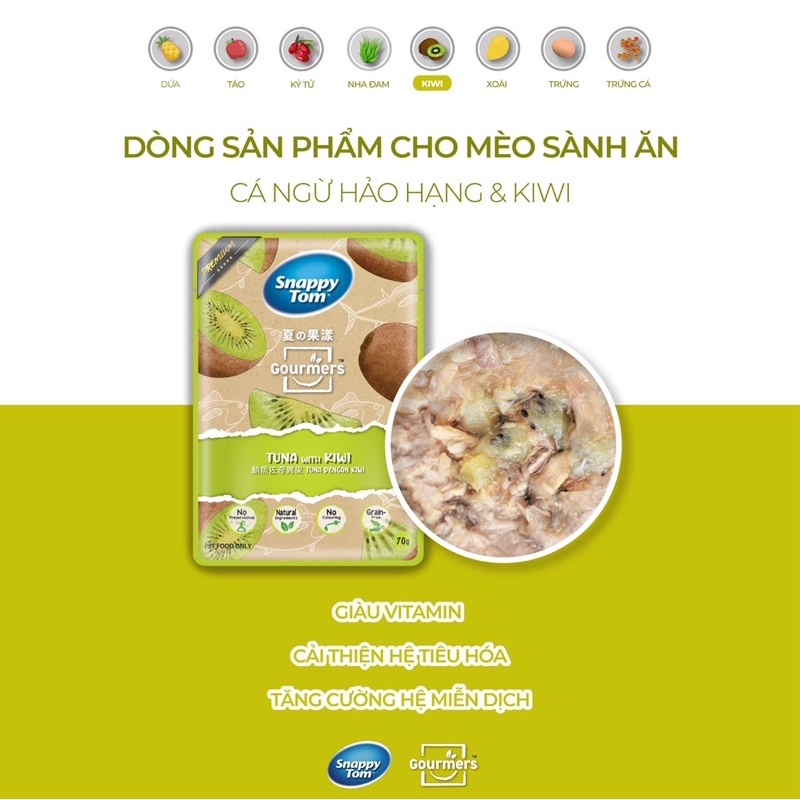 Pate Snappy Tom Trái Cây Dành Cho Mèo Kén Ăn - 70G