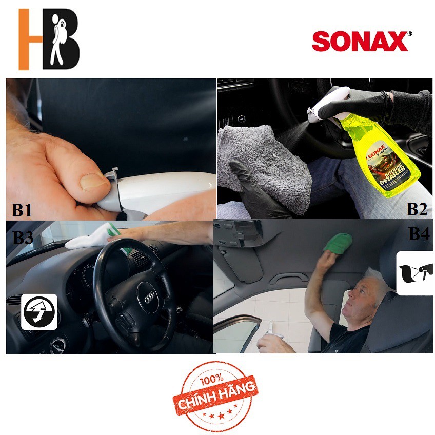 [ 220400 ] Chai xịt tẩy vết bẩn nội thất xe ôtô Sonax Xtreme Interior Detailer 750ml -220400