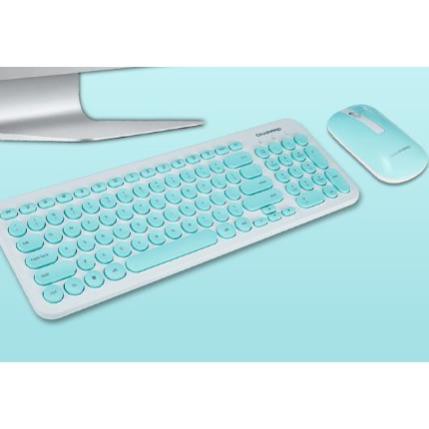 hot Bàn phím/chuột( không dây) KM520 xanh ngọc