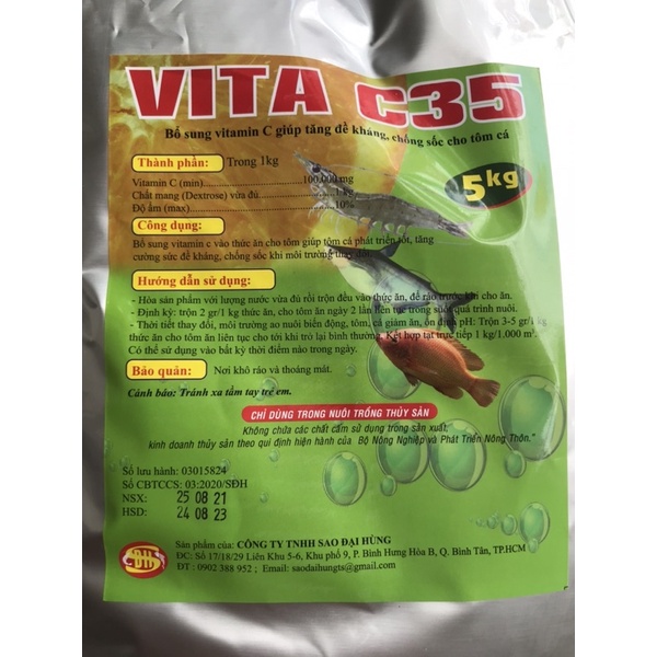 Vitamin c tạt ao nuôi 5kg