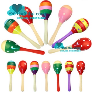 Lục lạc gỗ - Xúc xắc bầu dài loại to dài 20cm giúp bé cảm thụ âm nhạc tốt hơn