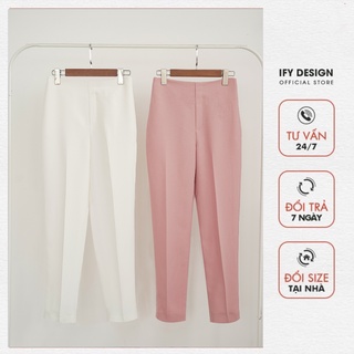 Quần baggy nữ hồng khóa sau IFY design FS81Q