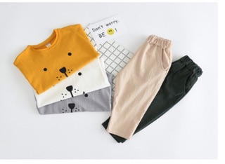 Set bộ bé trai vải thô đũi