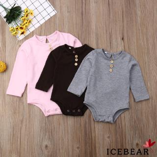 ✸ღ✸Fashion Newborn Baby Girl Boy Long Sleeve Romper Bodysuit Jumpsuit Outfit Solid Clothes