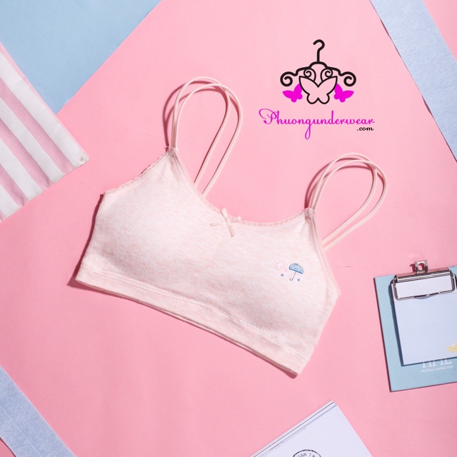 Áo bra cotton học sinh hai dây nhỏ