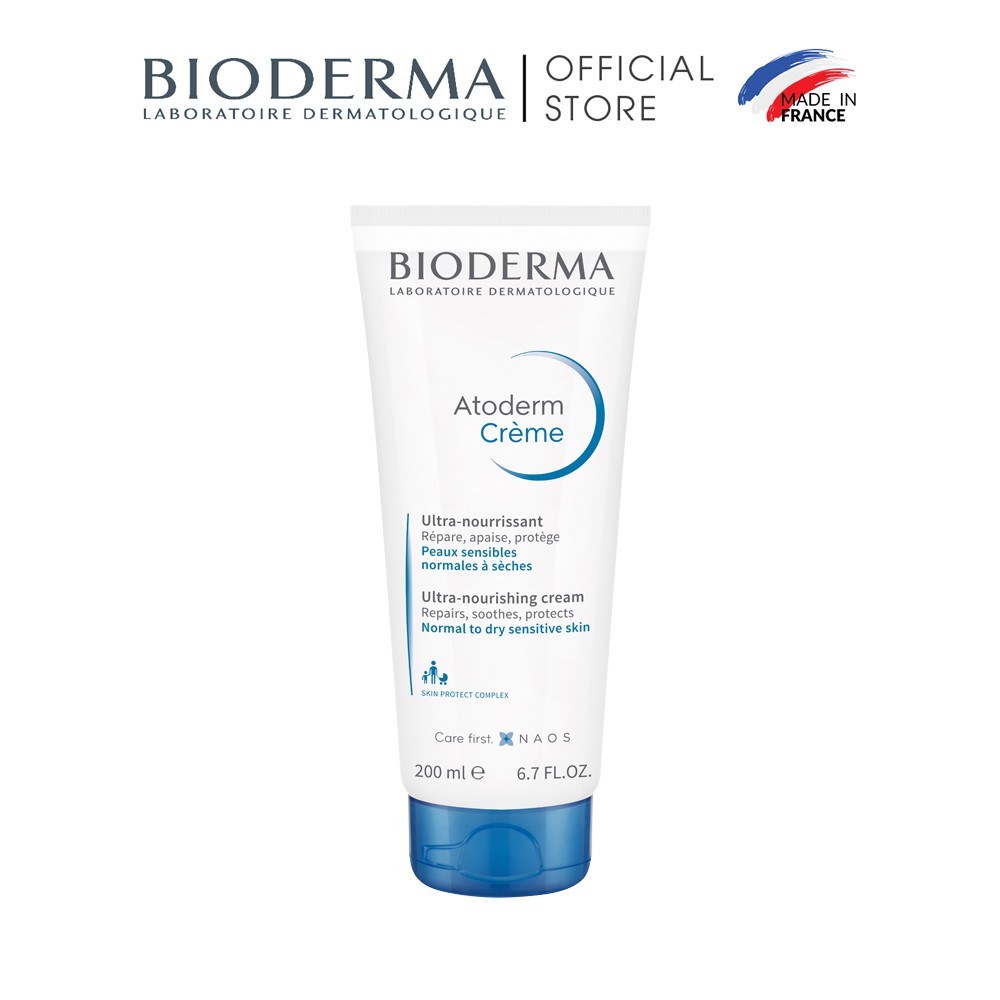 Kem dưỡng ẩm cho da khô nhạy cảm,da khô và rất khô Bioderma Atoderm Crème - 200ml