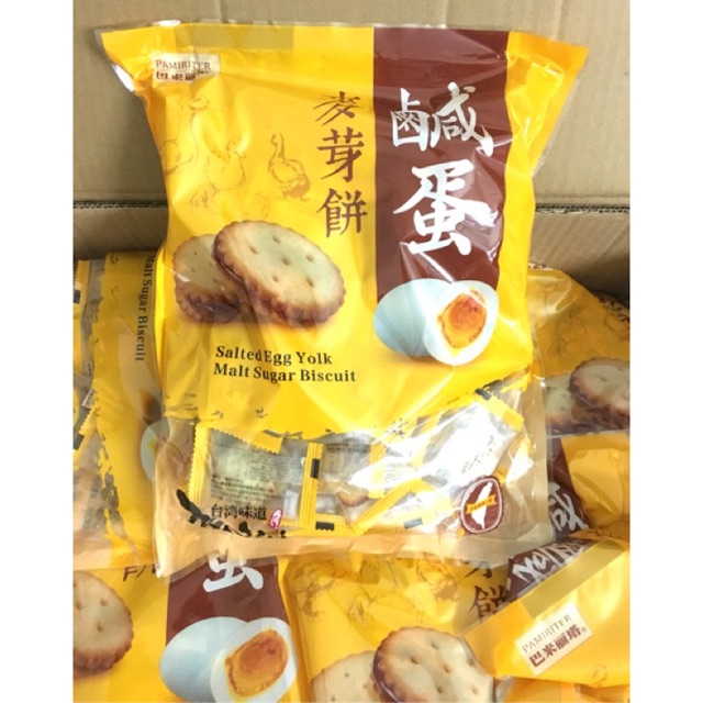 (ship hoa toc HCM) Bánh qui trứng muối Đài Loan bịch lớn 500gr
