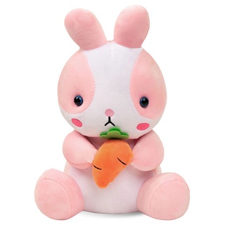 GẤU BÔNG THỎ ÔM CÀ RỐT (30 CM) VẢI MINISO MỀM MỊN, AN TOÀN, HÀNG LOẠI 1
